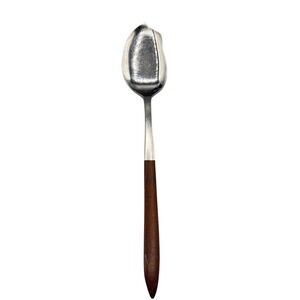 Vtg EPIC Jelly Serving Spoon Faux Wood Handle Stainless Steel Japan MCM